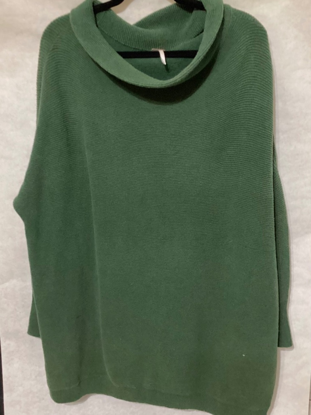 Free People Large L Ottoman Slouchy Tunic Sweater Oversized Emerald Green
